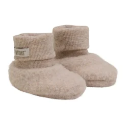 HUTTEliHUT Uld Fleece Footies - Camel melange- Overtræksfutter|Uldhuer, Uldvanter & Uldfutter
