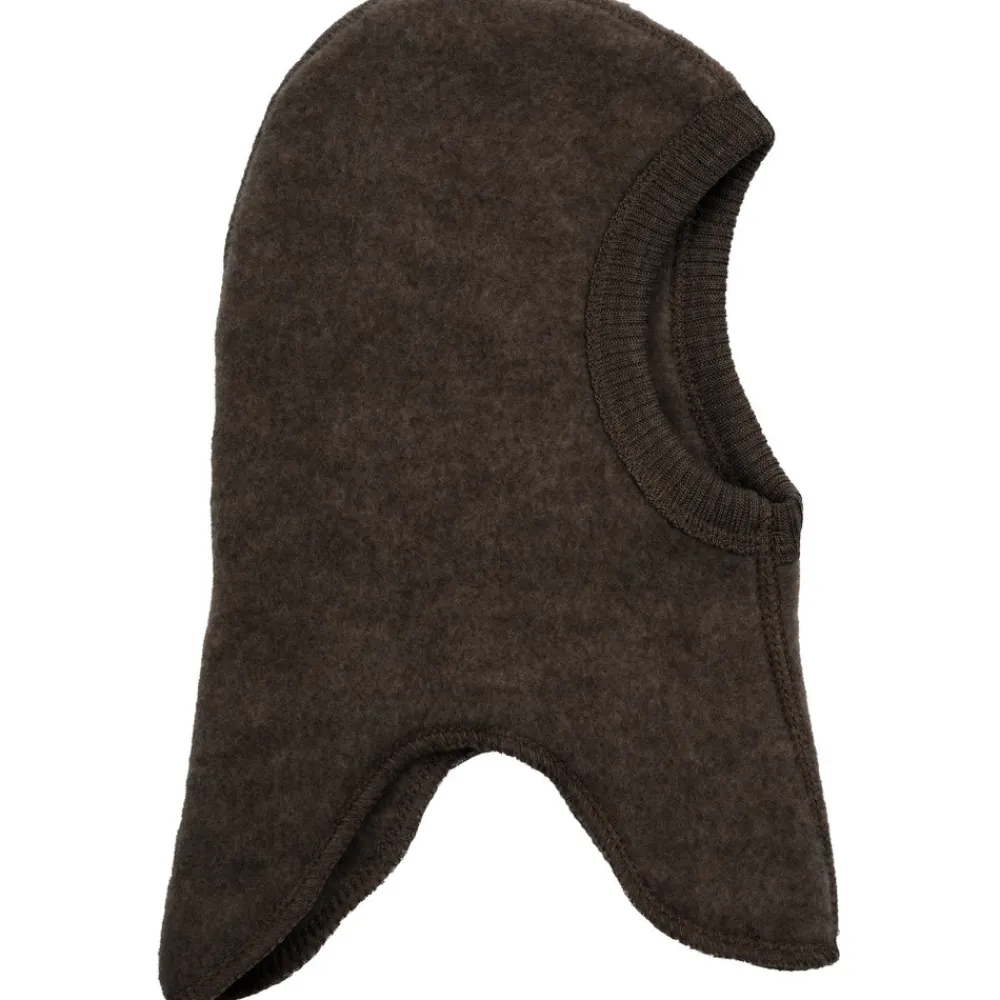 Mikk-Line Uld fullface - DARK BROWN MELANGE- Elefanthuer & Huer|Uldhuer, Uldvanter & Uldfutter