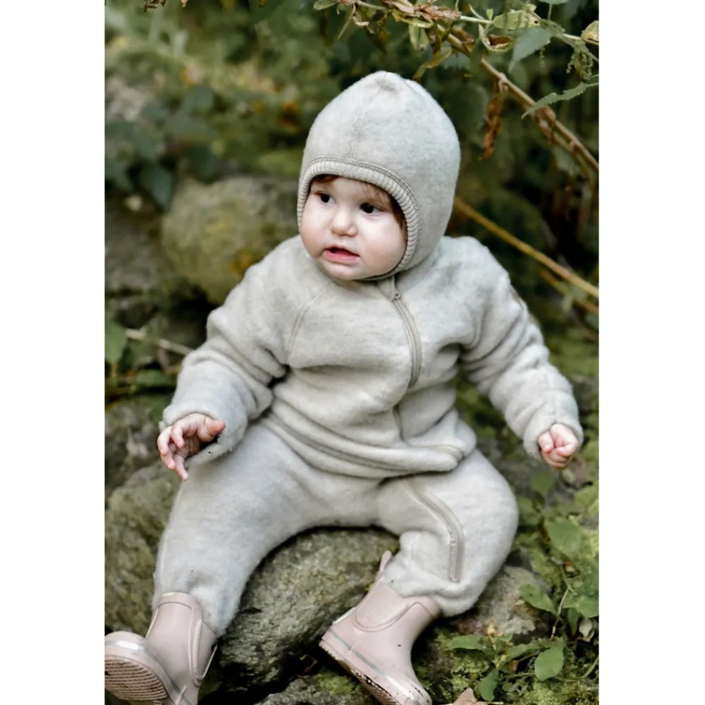 Mikk-Line Uld fullface - MELANGE OFF WHITE- Elefanthuer & Huer|Uldhuer, Uldvanter & Uldfutter