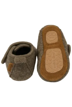 Mikk-Line Uld Hjemmesko m. Boderi - Melange denver- Hjemmesko
