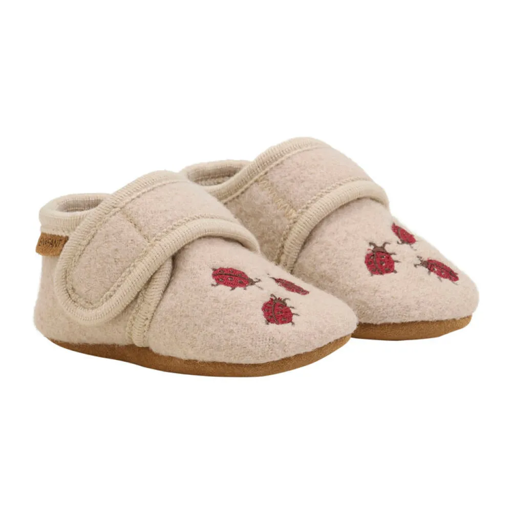En Fant Uld hjemmesko m. broderi - 2460- Uld Hjemmesko