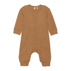 BeKids Uld jumpsuit - solid - Chipmunk Melange- Ulddragter|Heldragter U. Fod