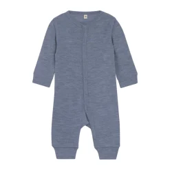 BeKids Uld jumpsuit - solid - Folkstone Gray Melange- Ulddragter|Heldragter U. Fod