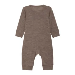 BeKids Uld jumpsuit - solid - Leafless Tree Melange- Ulddragter|Heldragter U. Fod