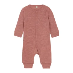 BeKids Uld jumpsuit - solid - Light Mahogany Melange- Ulddragter|Heldragter U. Fod