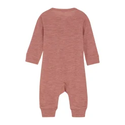 BeKids Uld jumpsuit - solid - Light Mahogany Melange- Ulddragter|Heldragter U. Fod