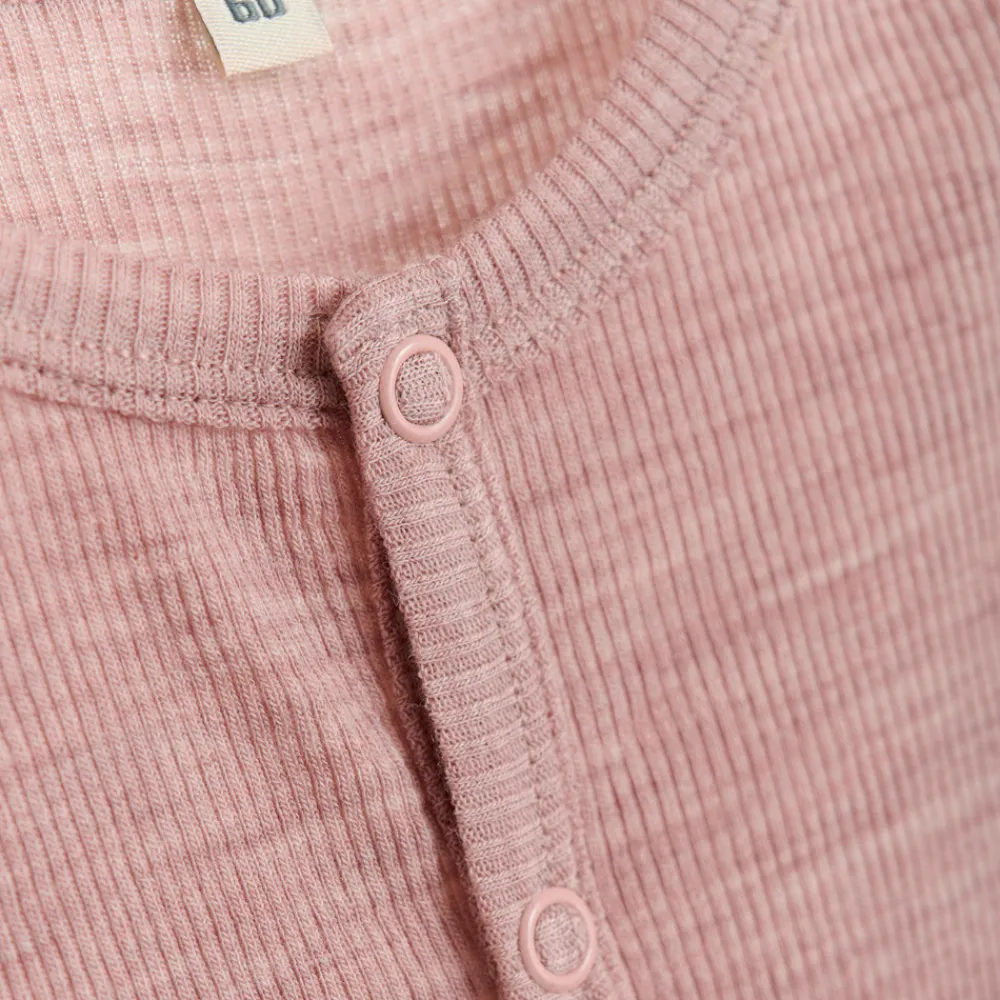 BeKids Uld jumpsuit - solid - Starling Melange- Ulddragter|Heldragter U. Fod