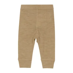BeKids Uld leggings - solid - Light Camel Melange- Uldunderdele|Leggings