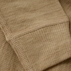 BeKids Uld leggings - solid - Light Camel Melange- Uldunderdele|Leggings