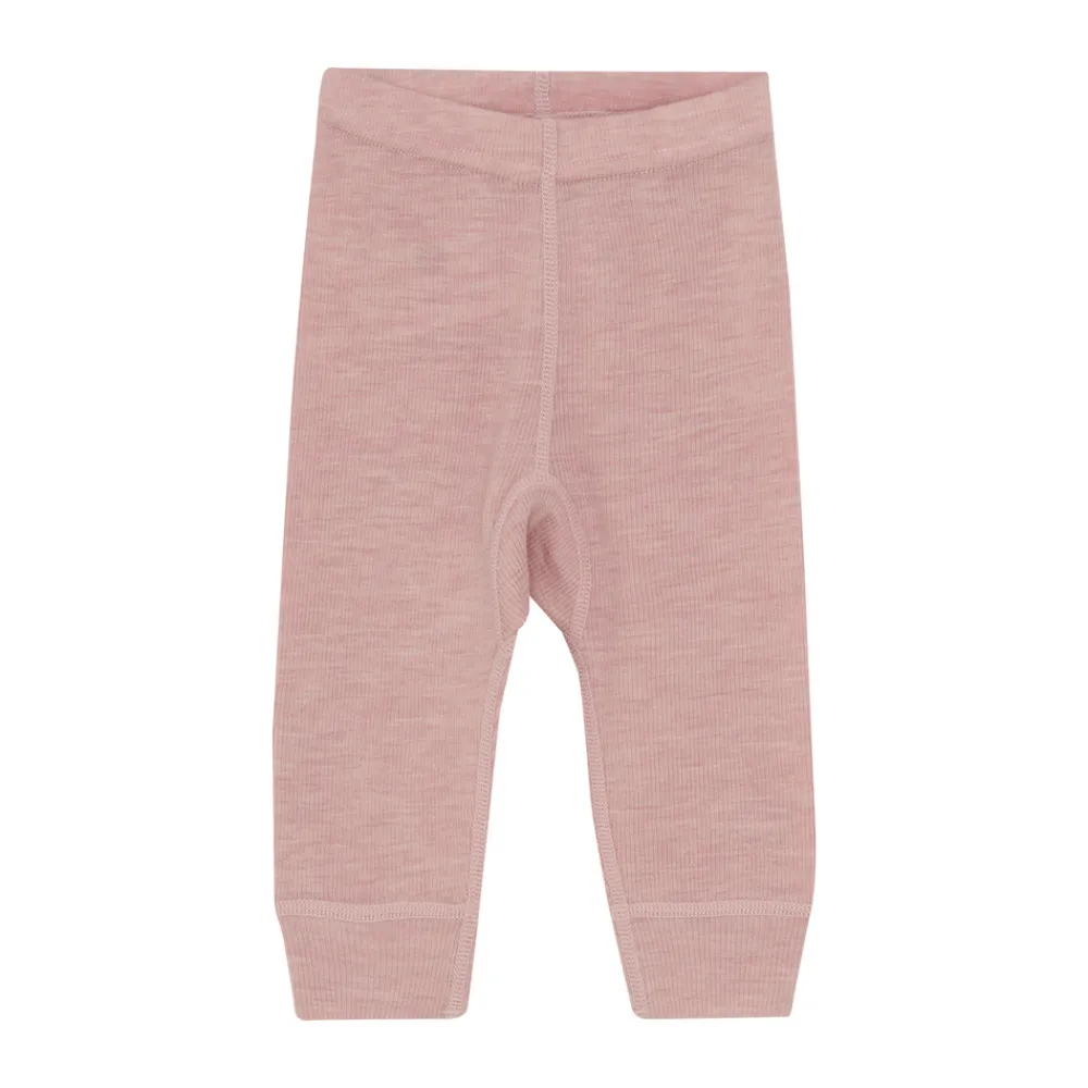 BeKids Uld leggings - solid - Starling Melange- Leggings|Uldunderdele
