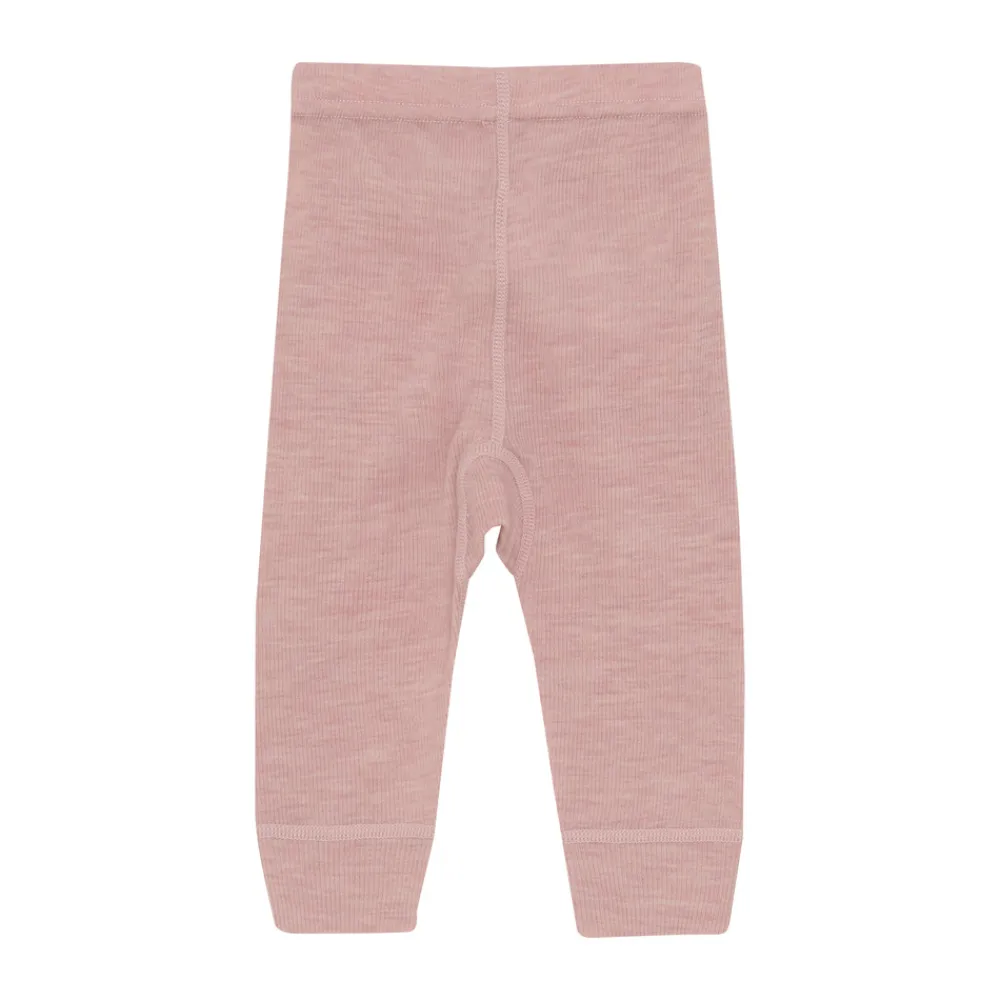 BeKids Uld leggings - solid - Starling Melange- Leggings|Uldunderdele