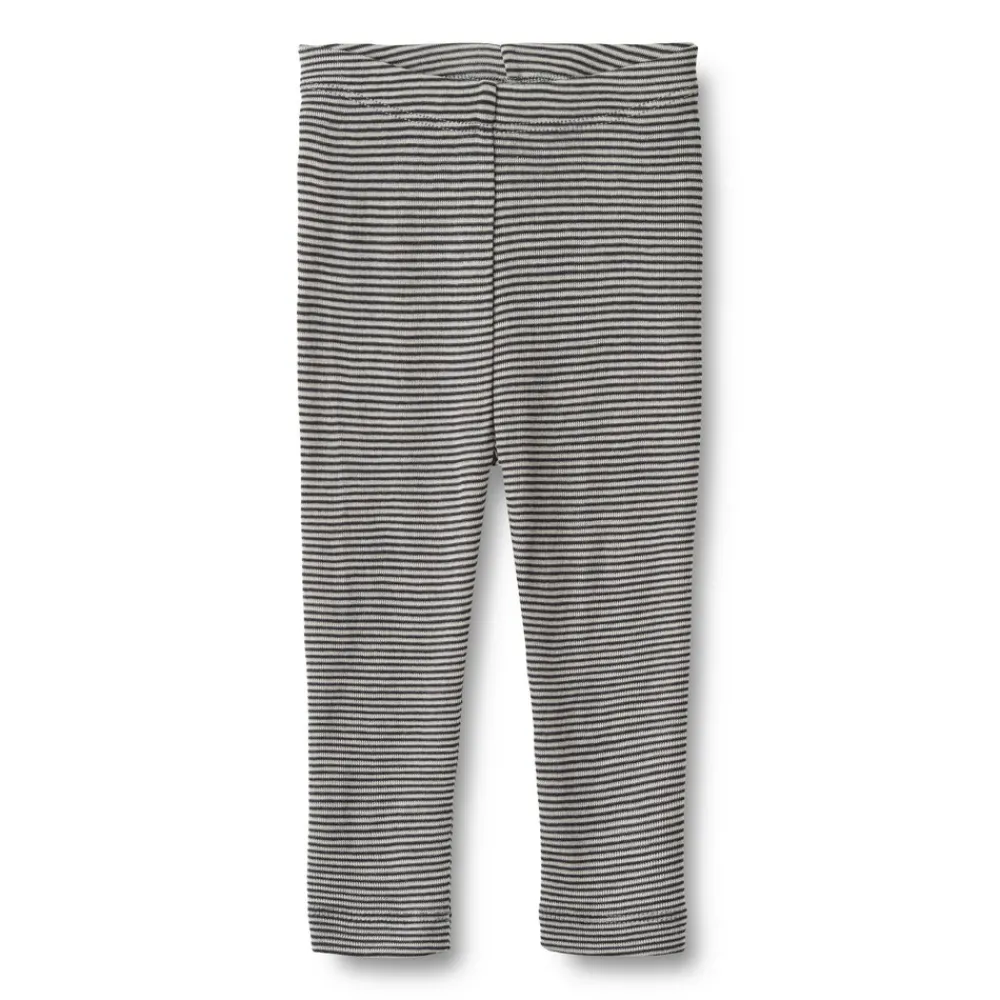 Wheat Uld Leggings Agi - Navy Stripe- Uldunderdele|Leggings