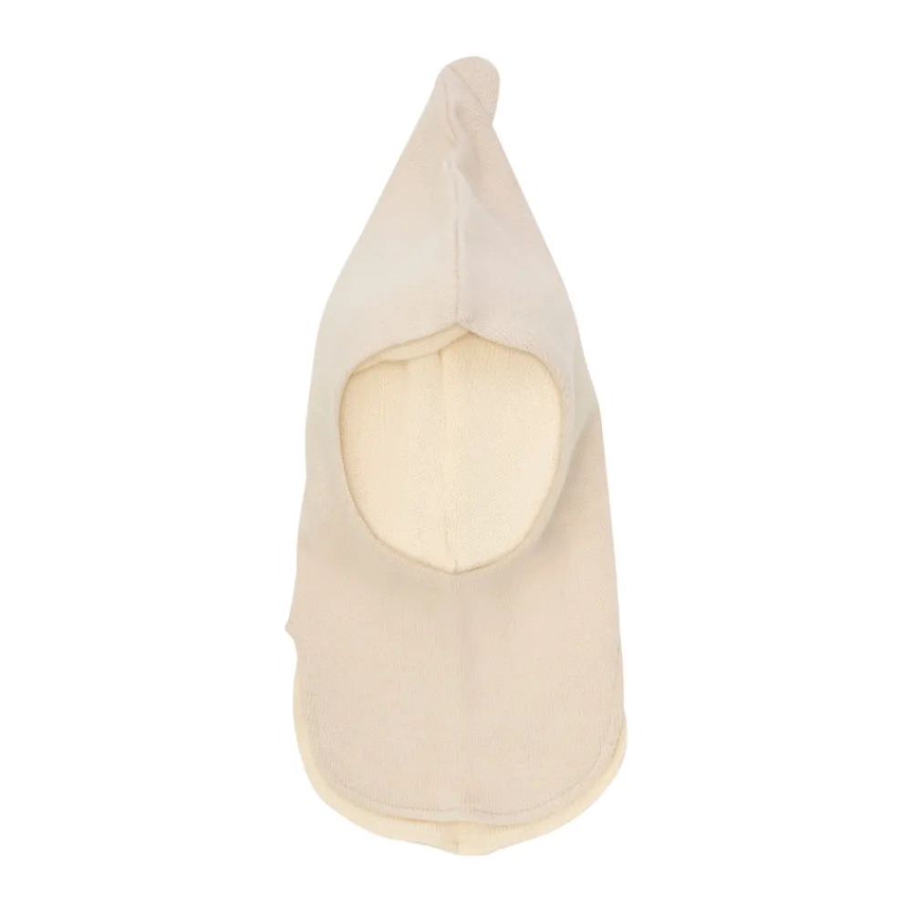 HUTTEliHUT Uldstrik Balaclava Vindstop - Sand melange- Elefanthuer & Huer|Uldhuer, Uldvanter & Uldfutter