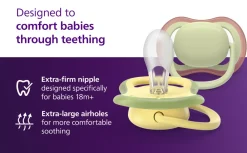 Philips Avent Ultra air soother, 0-6 m, lysegrøn/lyseblå- Sutter