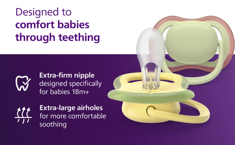 Philips Avent Ultra air soother, 0-6 m, lysegrøn/lyseblå- Sutter