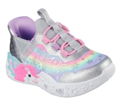 SKECHERS Unicorn Charmer Lil Starlite - Silver/multi- Sneakers Med Blink|Sneakers Med Lys