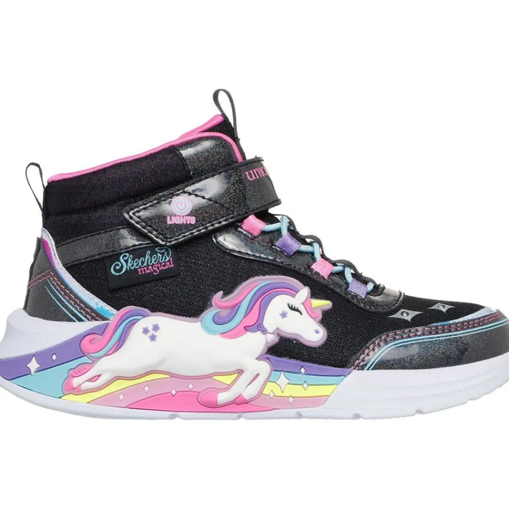 SKECHERS Unicorn Chaser - BKMT- Sneakers Med Velcro