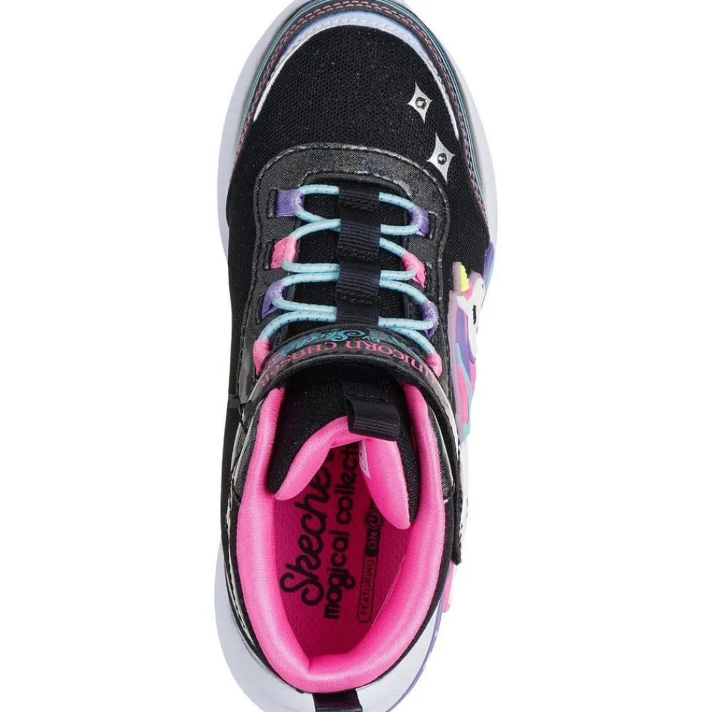 SKECHERS Unicorn Chaser - BKMT- Sneakers Med Velcro
