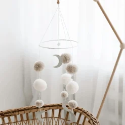 TISU Uro pom pom, beige-Børn Uroer