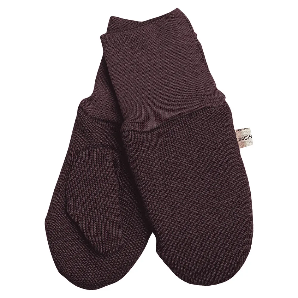 Racing kids Vanter med tot - Red Grape- Luffer & Vanter|Uldhuer, Uldvanter & Uldfutter