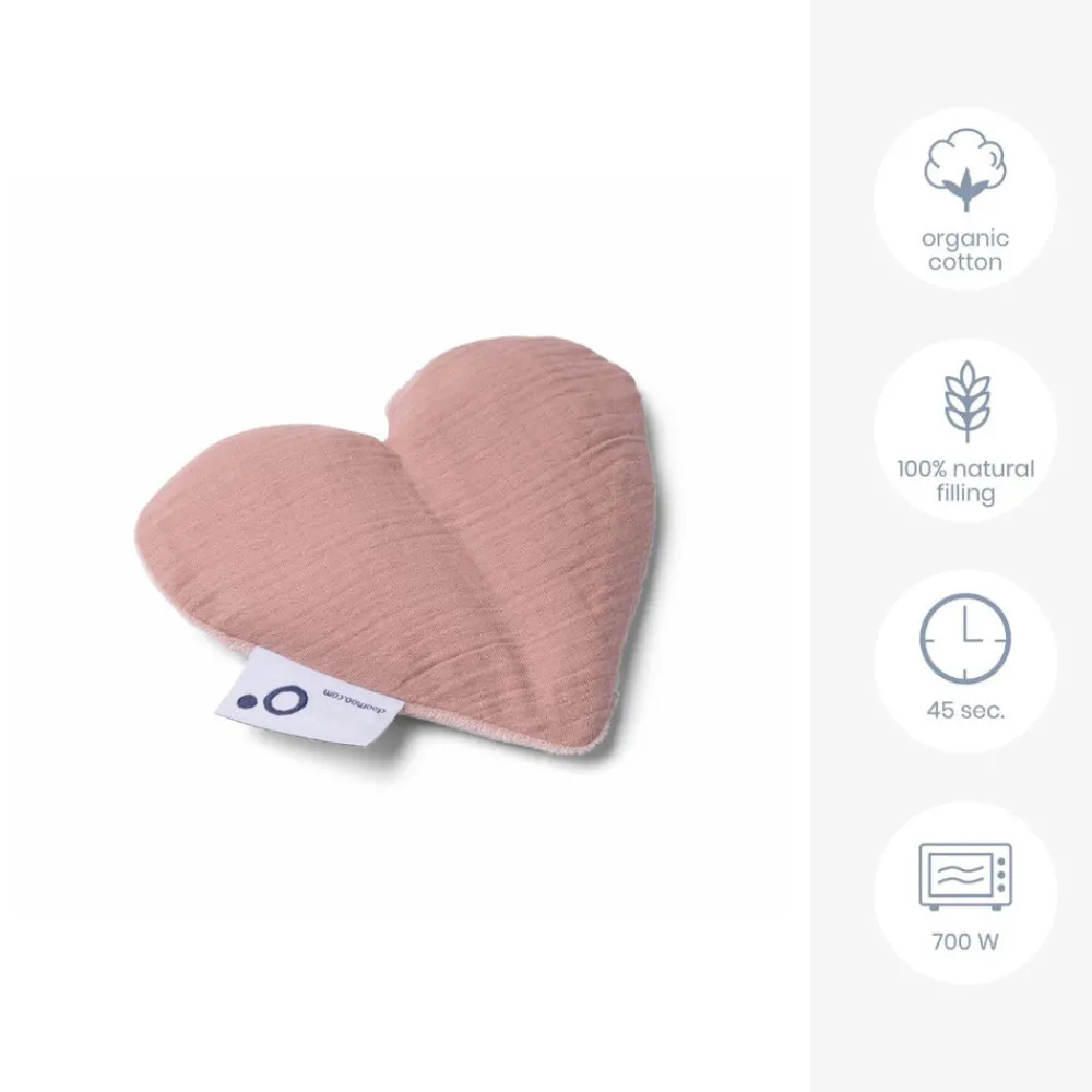 Doomoo Varmepude - Hjerte, rosa- Plejeartikler Til Baby