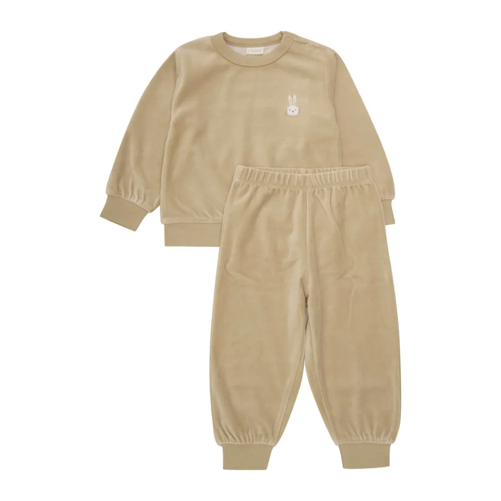 Fixoni Velour Jogging sæt - Sesame- Sweatsæt