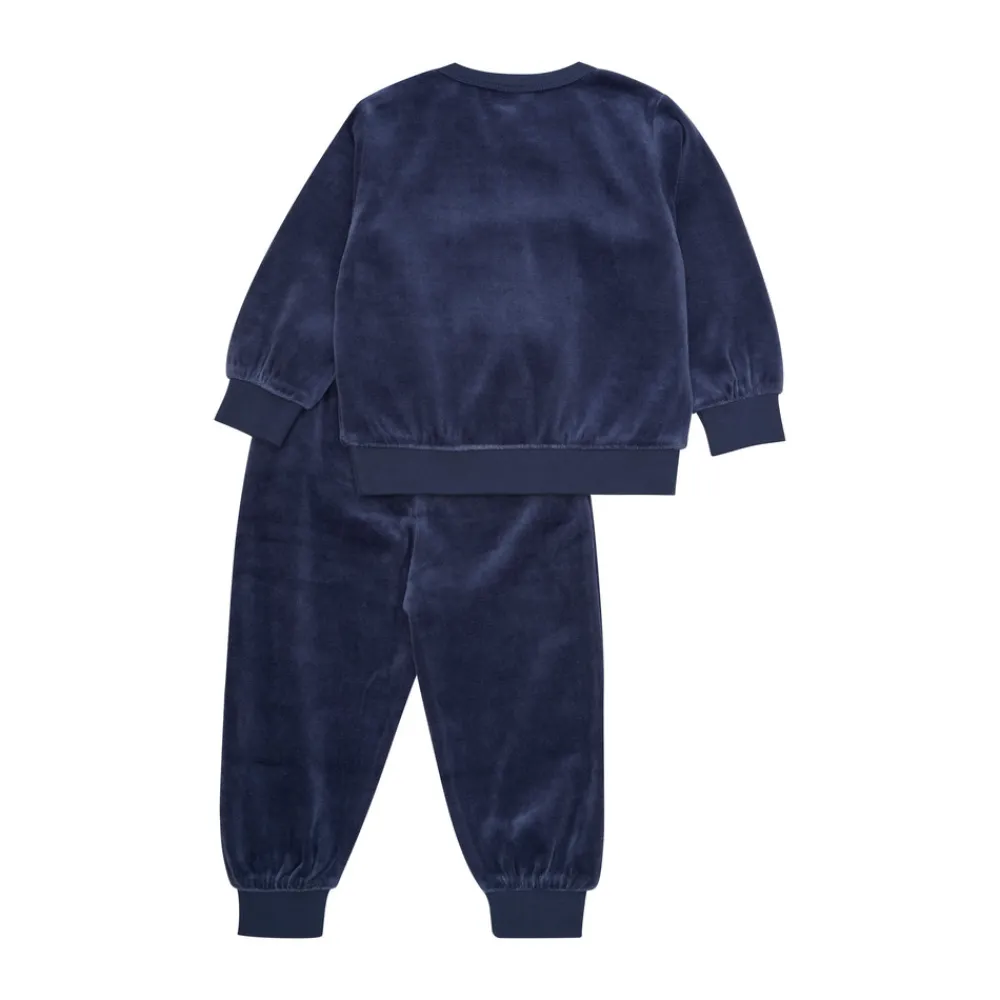 Fixoni Velour Jogging sæt - Vintage blue- Sweatsæt