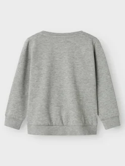 NAME IT Vimo lang�rmet sweat - Grey melange- Cardigans, Veste & Trøjer