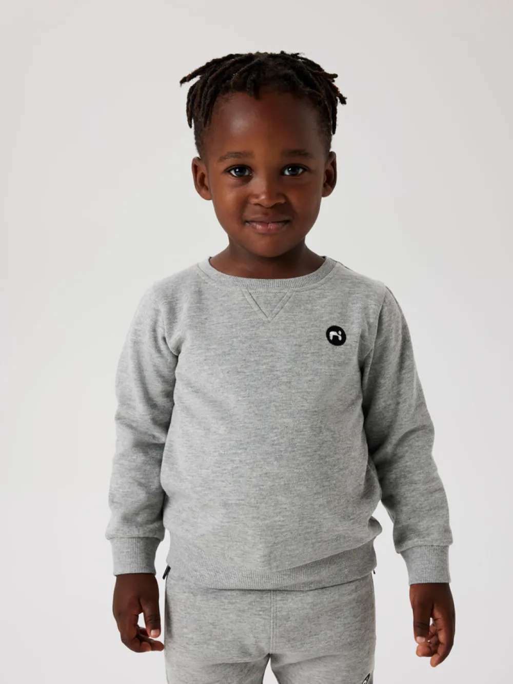 NAME IT Vimo lang�rmet sweat - Grey melange- Cardigans, Veste & Trøjer