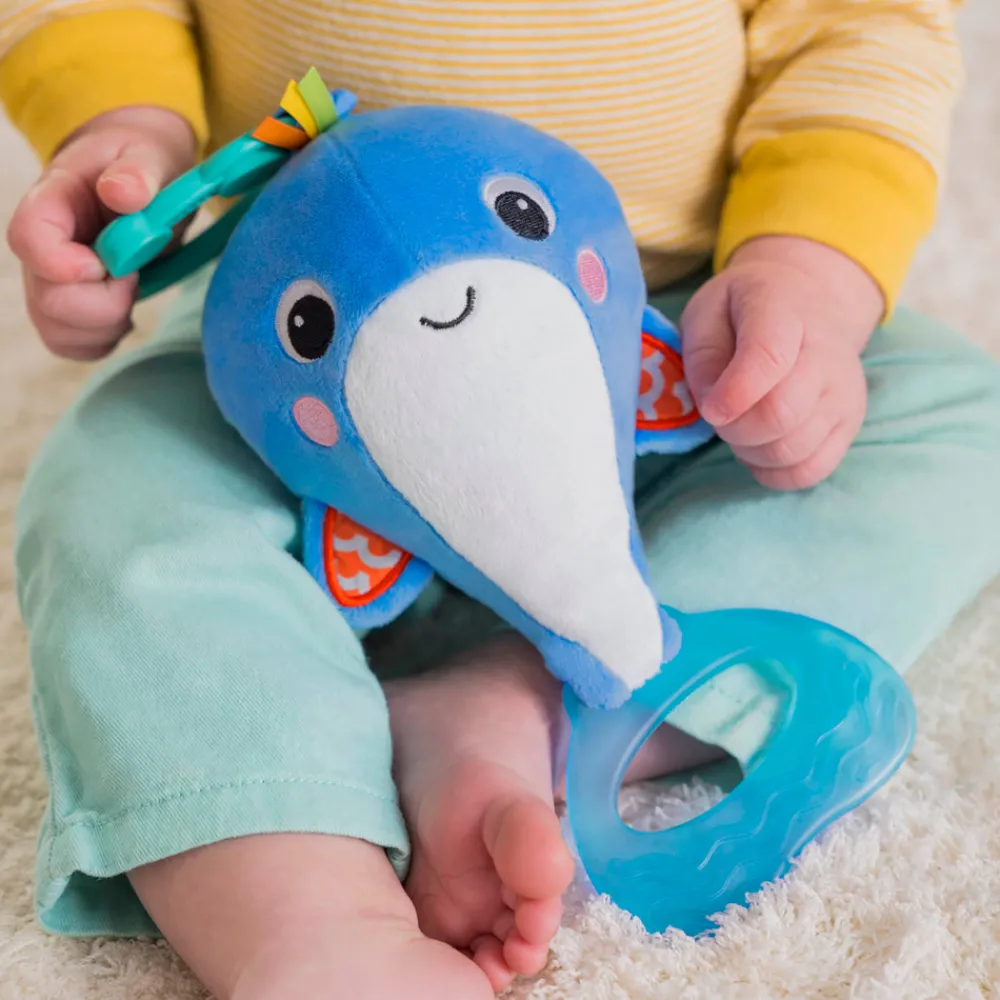 Bright Starts Whale-a-roo pull & shake aktivitets-hval- Legetøj Til Barnevogne & Autostole