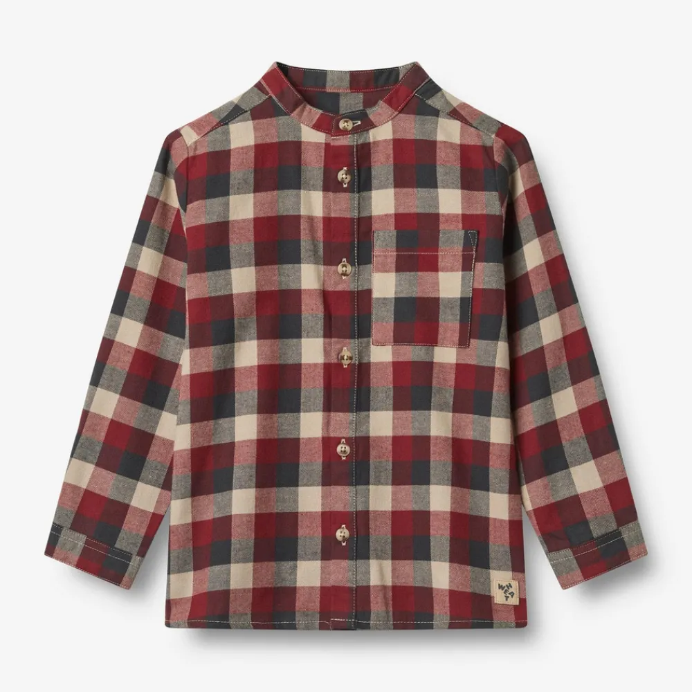 Wheat Willum Skjorte - Red Blue Check- Skjorter