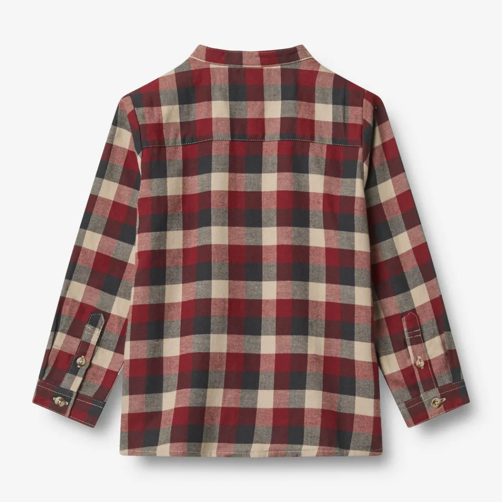 Wheat Willum Skjorte - Red Blue Check- Skjorter