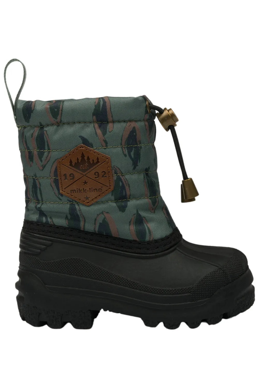 Mikk-Line Winter Boot Rubber AOP - Balsam green- Vinterstøvler