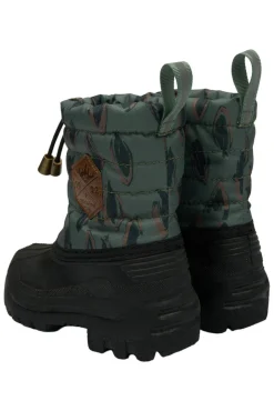Mikk-Line Winter Boot Rubber AOP - Balsam green- Vinterstøvler