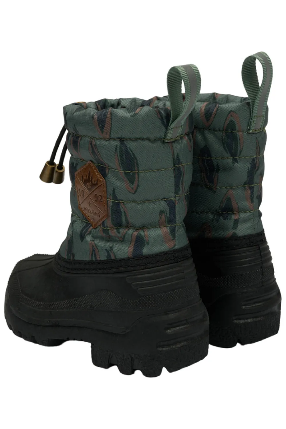 Mikk-Line Winter Boot Rubber AOP - Balsam green- Vinterstøvler