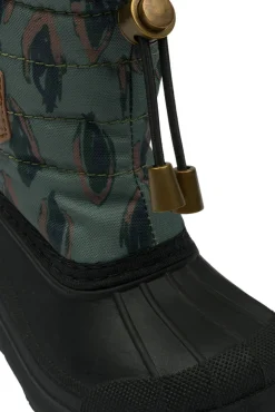 Mikk-Line Winter Boot Rubber AOP - Balsam green- Vinterstøvler