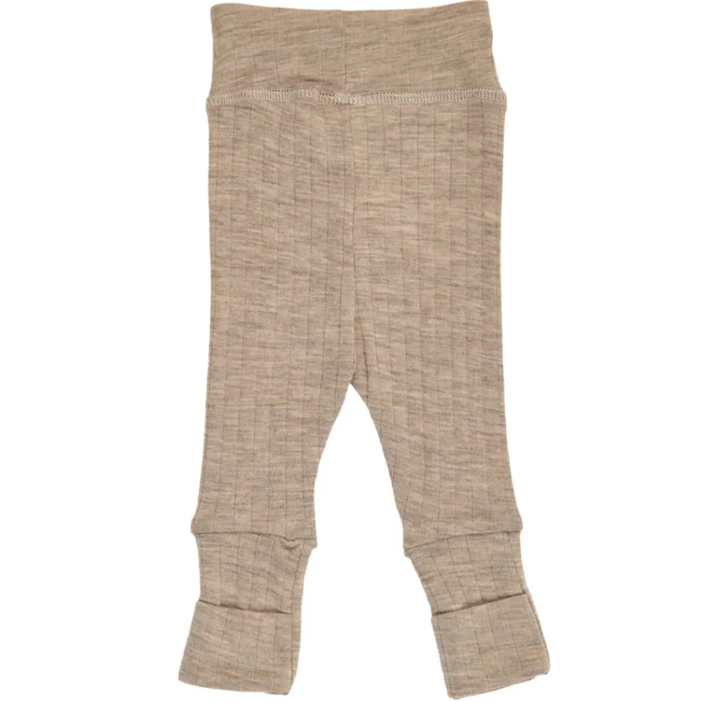 Müsli Woolly bukser med foldbare fødder - 821000011- Uldunderdele|Leggings