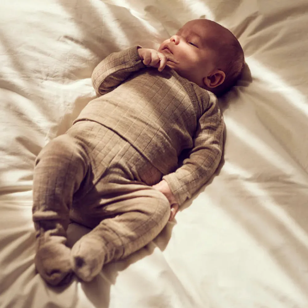 Müsli Woolly bukser med foldbare fødder - 821000011- Uldunderdele|Leggings