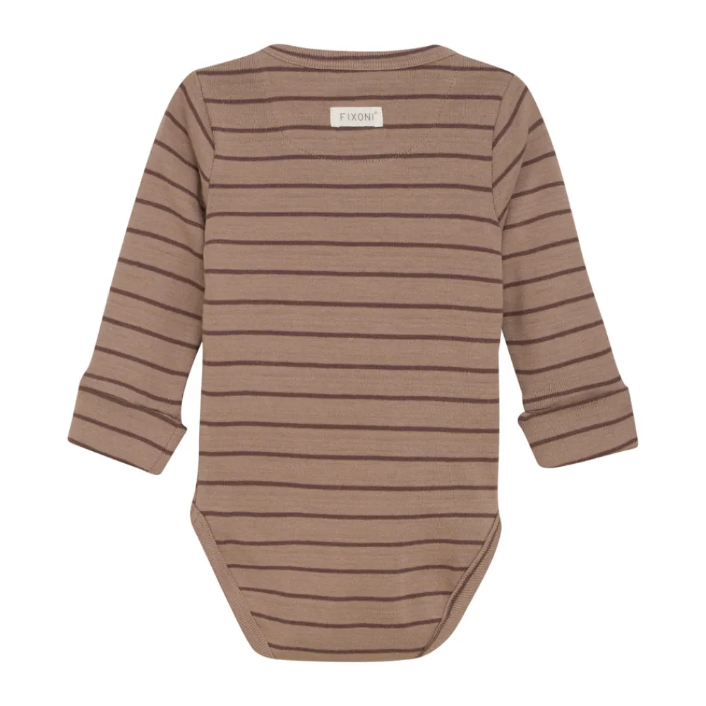 Fixoni Wrap Rib Body Langærmet - 2122- Bodystocking M. Skrålukning