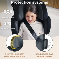 Kinderkraft XPAND 2 i-Size - graphite black- Autostole 100-150 Cm (4-12 År)