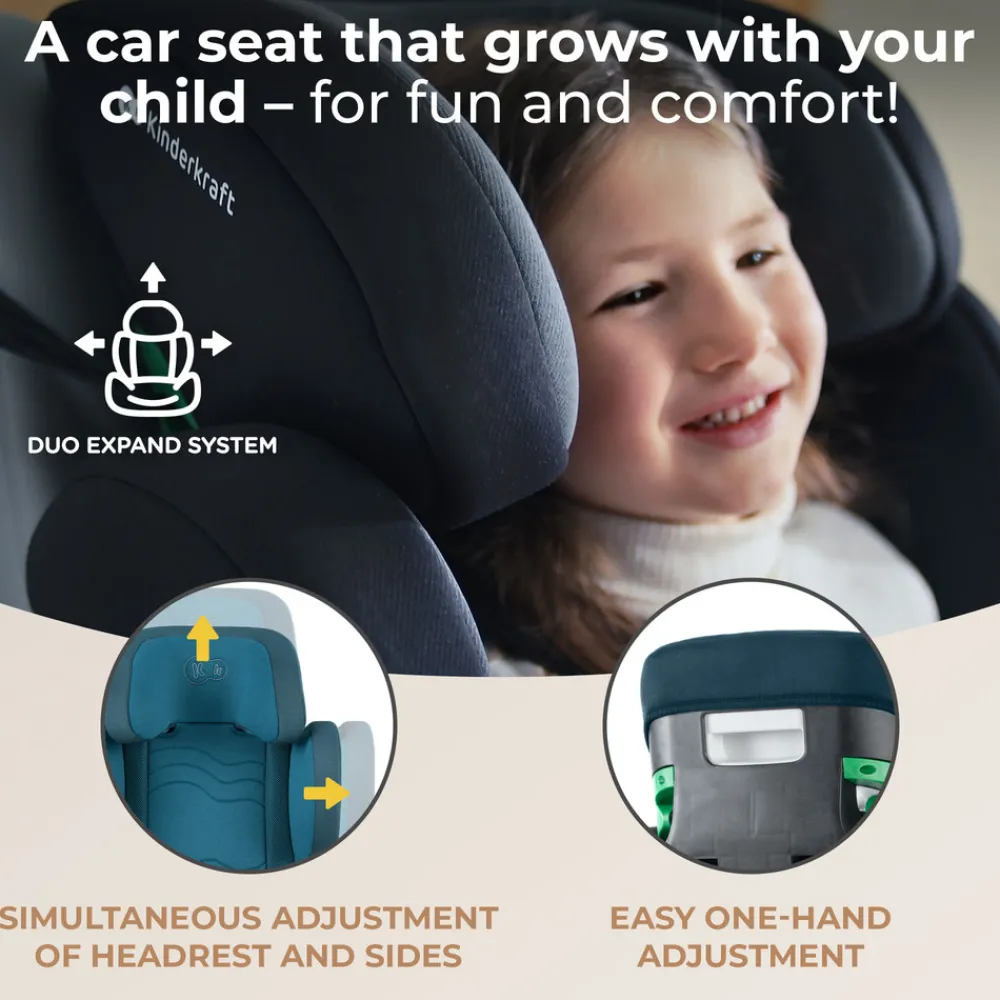 Kinderkraft XPAND 2 i-Size - harbor blue- Autostole 100-150 Cm (4-12 År)