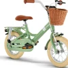 PUKY Youke Classic 12,Alu legecykel med kurv retro grøn- Løbecykler & Cykler