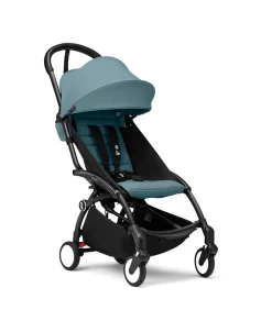 Stokke® YOYO³ Klapvogn - aqua på sort stel- Rejseklapvogne
