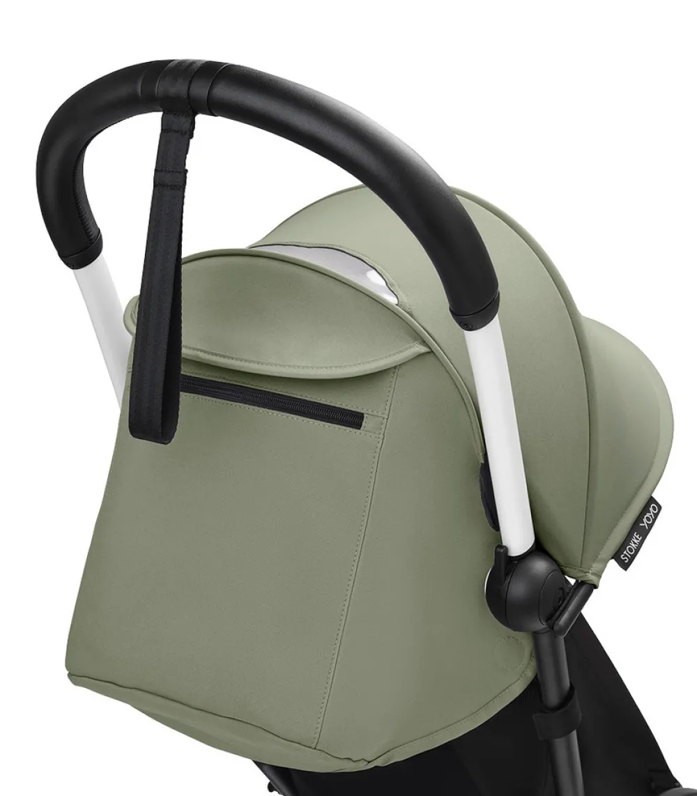 Stokke® YOYO³ Klapvogn - olive på hvidt stel- Rejseklapvogne