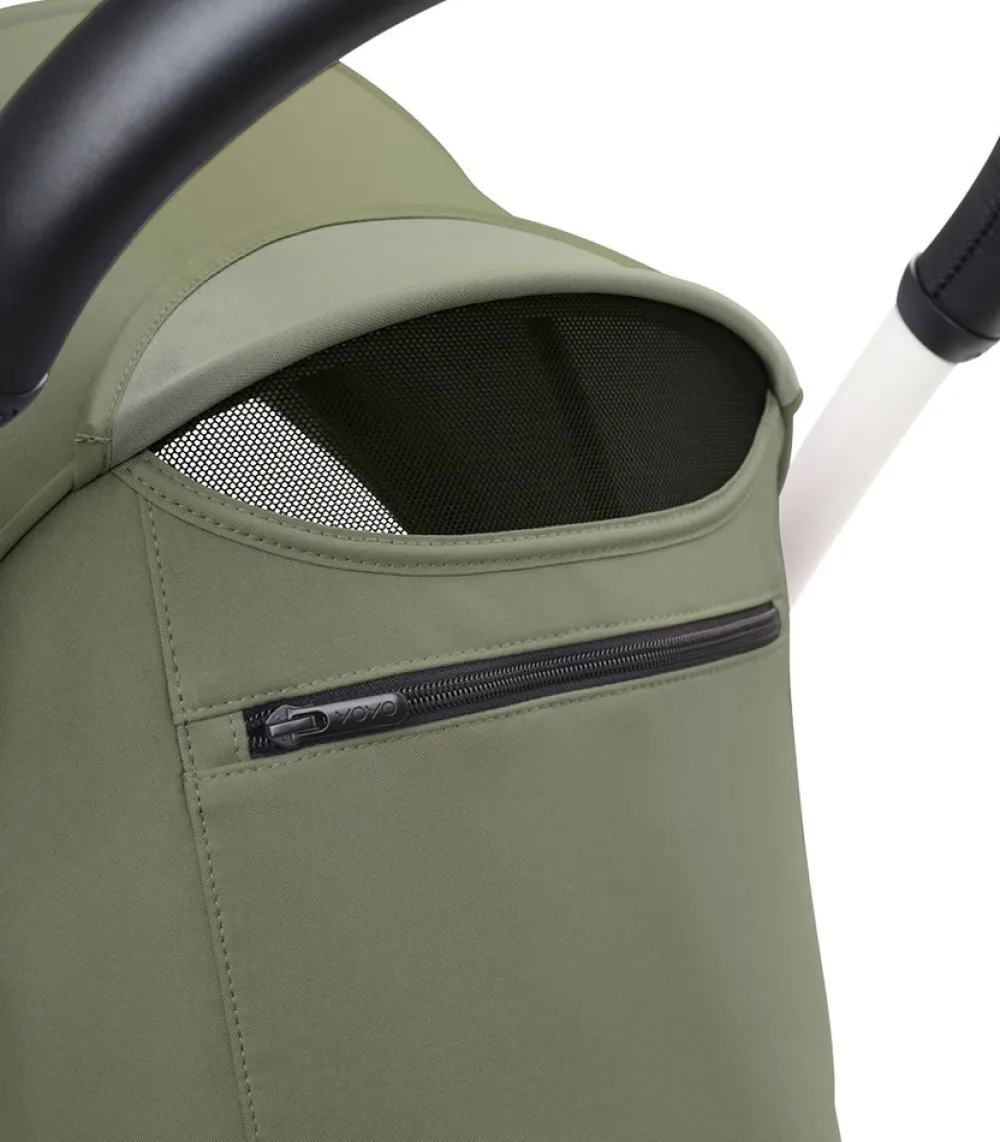 Stokke® YOYO³ Klapvogn - olive på hvidt stel- Rejseklapvogne