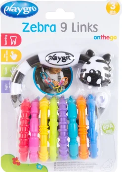 Playgro Zebra kædeled- Legetøj Til Barnevogne & Autostole